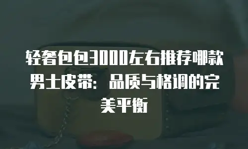 轻奢包包3000左右推荐哪款男士皮带：品质与格调的完美平衡