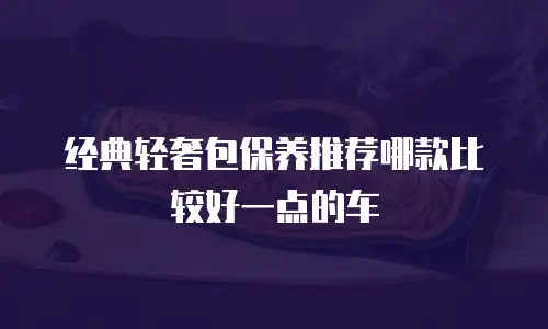 经典轻奢包保养推荐哪款比较好一点的车