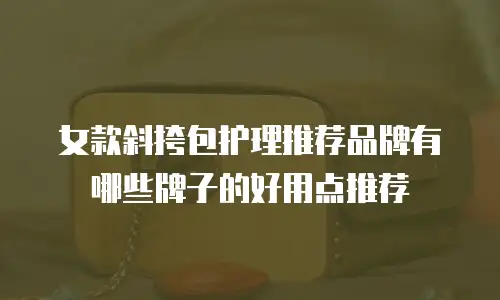 女款斜挎包护理推荐品牌有哪些牌子的好用点推荐