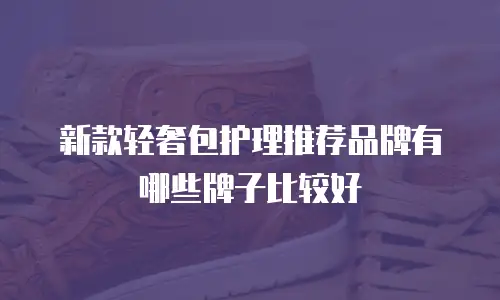 新款轻奢包护理推荐品牌有哪些牌子比较好