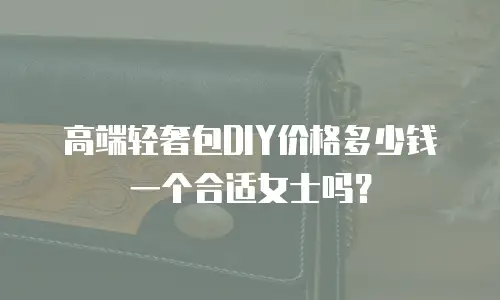 高端轻奢包DIY价格多少钱一个合适女士吗？