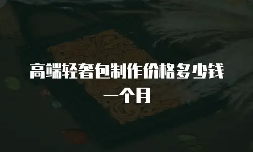 高端轻奢包制作价格多少钱一个月