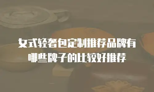 女式轻奢包定制推荐品牌有哪些牌子的比较好推荐
