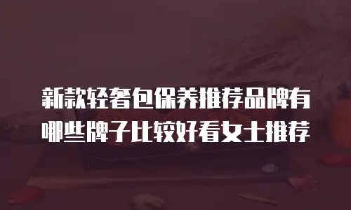 新款轻奢包保养推荐品牌有哪些牌子比较好看女士推荐