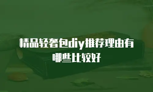 精品轻奢包diy推荐理由有哪些比较好