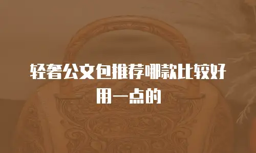 轻奢公文包推荐哪款比较好用一点的