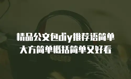 精品公文包diy推荐语简单大方简单概括简单又好看