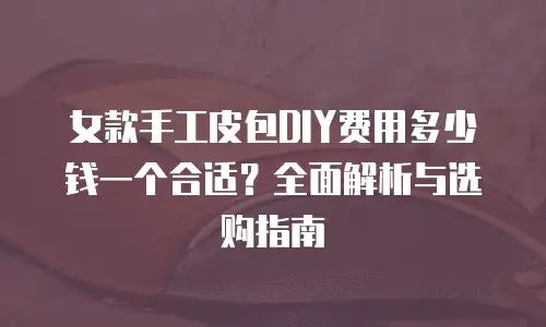 女款手工皮包DIY费用多少钱一个合适？全面解析与选购指南