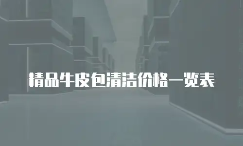 精品牛皮包清洁价格一览表