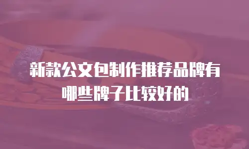 新款公文包制作推荐品牌有哪些牌子比较好的