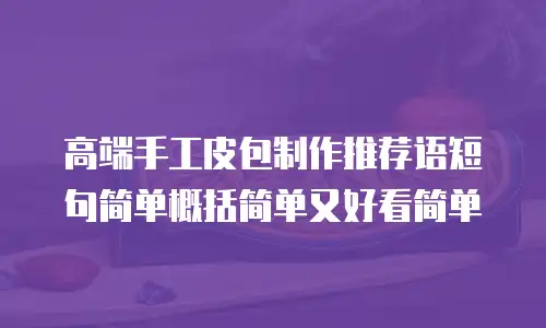 高端手工皮包制作推荐语短句简单概括简单又好看简单