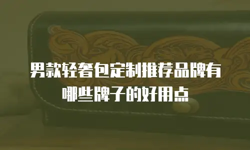 男款轻奢包定制推荐品牌有哪些牌子的好用点