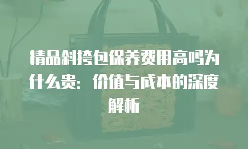 精品斜挎包保养费用高吗为什么贵：价值与成本的深度解析