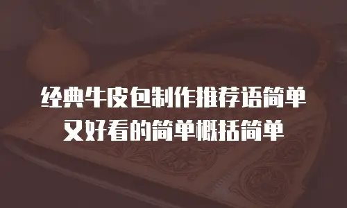 经典牛皮包制作推荐语简单又好看的简单概括简单