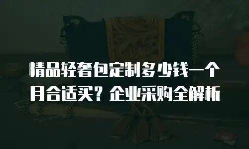 精品轻奢包定制多少钱一个月合适买？企业采购全解析