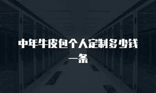 中年牛皮包个人定制多少钱一条