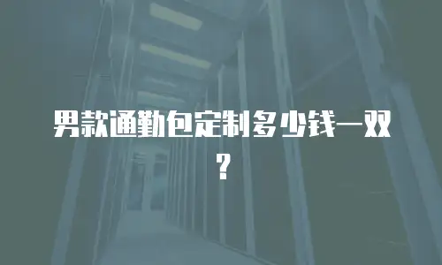 男款通勤包定制多少钱一双？