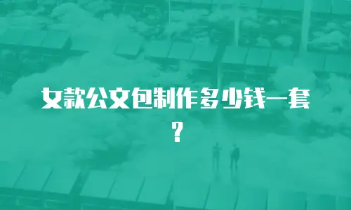 女款公文包制作多少钱一套？