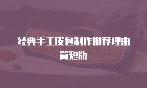 经典手工皮包制作推荐理由简短版