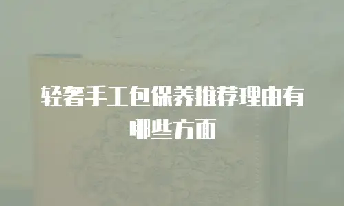 轻奢手工包保养推荐理由有哪些方面
