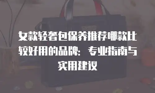 女款轻奢包保养推荐哪款比较好用的品牌：专业指南与实用建议