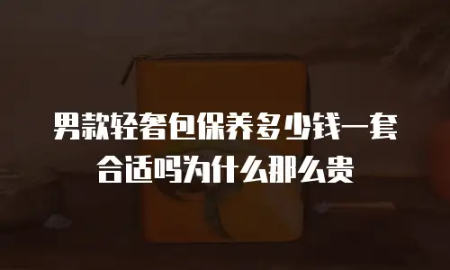 男款轻奢包保养多少钱一套合适吗为什么那么贵