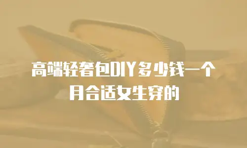 高端轻奢包DIY多少钱一个月合适女生穿的