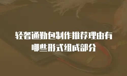 轻奢通勤包制作推荐理由有哪些形式组成部分