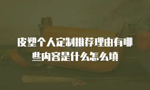 皮塑个人定制推荐理由有哪些内容是什么怎么填