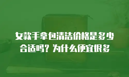 女款手拿包清洁价格是多少合适吗？为什么便宜很多