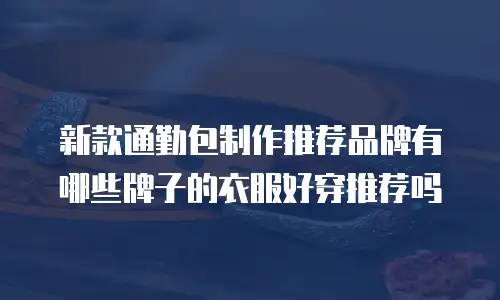 新款通勤包制作推荐品牌有哪些牌子的衣服好穿推荐吗