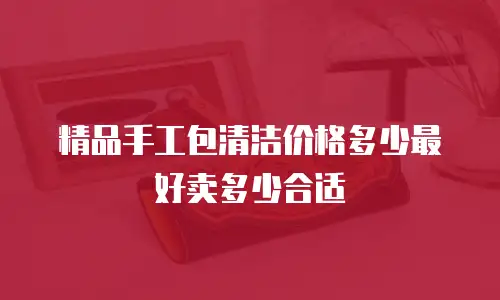 精品手工包清洁价格多少最好卖多少合适