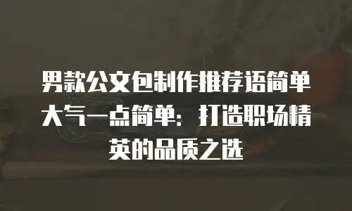 男款公文包制作推荐语简单大气一点简单：打造职场精英的品质之选