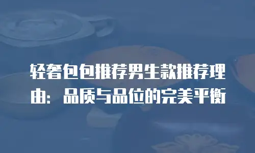 轻奢包包推荐男生款推荐理由：品质与品位的完美平衡