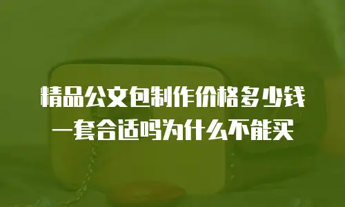 精品公文包制作价格多少钱一套合适吗为什么不能买