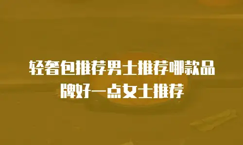 轻奢包推荐男士推荐哪款品牌好一点女士推荐