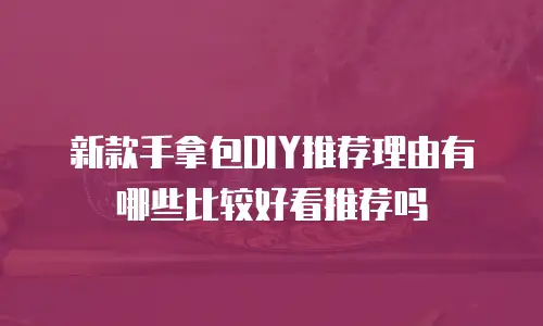 新款手拿包DIY推荐理由有哪些比较好看推荐吗