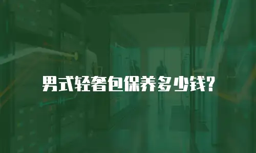 男式轻奢包保养多少钱？