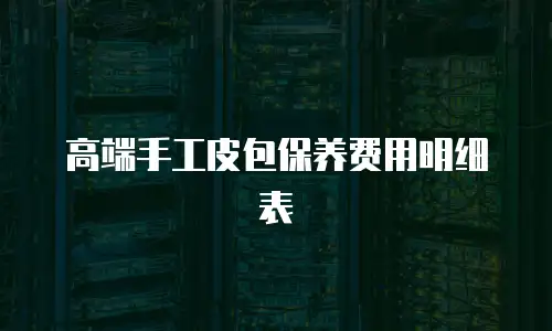 高端手工皮包保养费用明细表