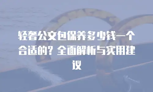 轻奢公文包保养多少钱一个合适的？全面解析与实用建议
