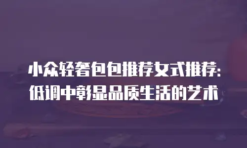 小众轻奢包包推荐女式推荐：低调中彰显品质生活的艺术