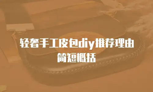 轻奢手工皮包diy推荐理由简短概括