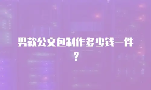 男款公文包制作多少钱一件？