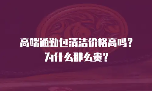 高端通勤包清洁价格高吗？为什么那么贵？
