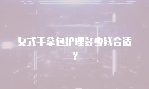 女式手拿包护理多少钱合适？