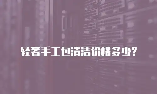 轻奢手工包清洁价格多少？
