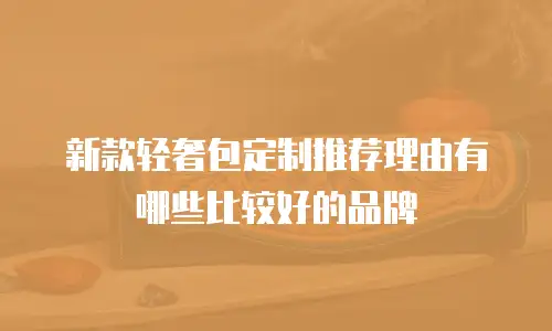 新款轻奢包定制推荐理由有哪些比较好的品牌