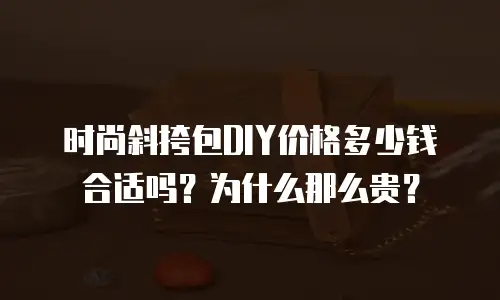 时尚斜挎包DIY价格多少钱合适吗？为什么那么贵？