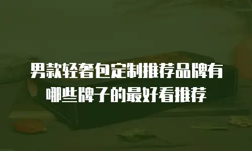 男款轻奢包定制推荐品牌有哪些牌子的最好看推荐