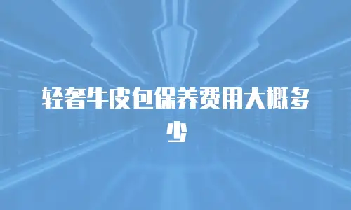 轻奢牛皮包保养费用大概多少